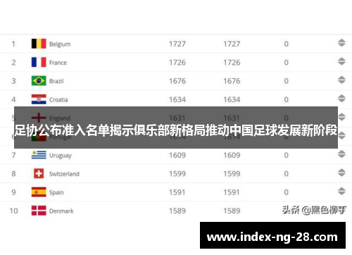 足协公布准入名单揭示俱乐部新格局推动中国足球发展新阶段