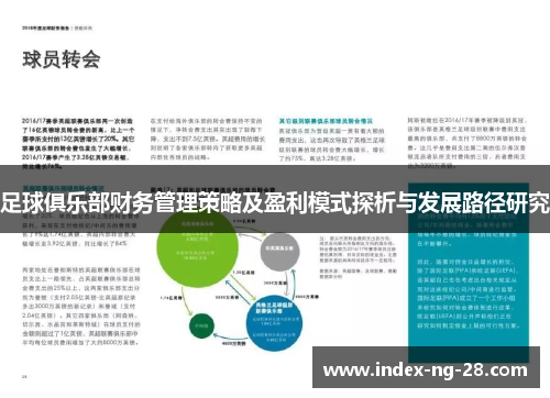足球俱乐部财务管理策略及盈利模式探析与发展路径研究 足球俱乐部财务管理策略及盈利模式探析与发展路径研究